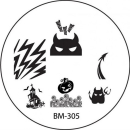 STAMPING-SCHABLONE # BM-305 °Halloween, Teufel, Dämon,...
