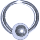 Fingernagel-Piercing: Ring mit Kugel, 6mm, STERLING-SILBER