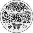 STAMPING-SCHABLONE # BP-08 großflächige florale Muster,...