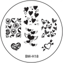 STAMPING-SCHABLONE # BM-H18 °Liebe, Love,...