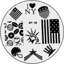 STAMPING-SCHABLONE # BP-38 USA, Amerika, New York,...