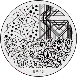 STAMPING-SCHABLONE # BP-43 großflächige geometrische Muster