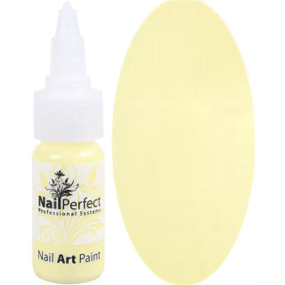 NailPerfect NailArtPaint Acrylfarbe 15ml: #004 LIGHT-YELLOW -  Für OneStroke-Technik und Miniaturmalerei in Top-Qualität