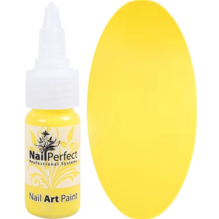 NailPerfect NailArtPaint Acrylfarbe 15ml: #005 YELLOW -  Für OneStroke-Technik und Miniaturmalerei in Top-Qualität
