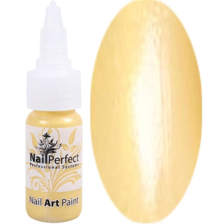 NailPerfect NailArtPaint Acrylfarbe 15ml: #007 GOLD (METALLIC) -  Für OneStroke-Technik und Miniaturmalerei in Top-Qualität