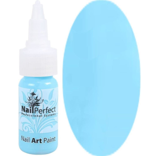 NailPerfect NailArtPaint Acrylfarbe 15ml: #023 LIGHT-BLUE -  Für OneStroke-Technik und Miniaturmalerei in Top-Qualität