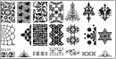 XL-STAMPING-SCHABLONE 12x6cm # JQ-L03 Ornamente, Muster,...