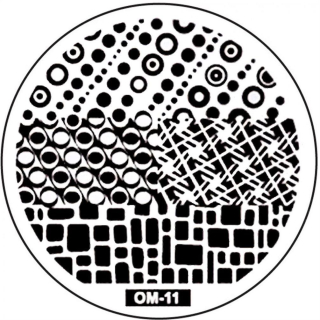 ++ABVERKAUF++ STAMPING-SCHABLONE # OM-11 / XIU-11 geometrische Muster