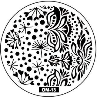 ++ABVERKAUF++ STAMPING-SCHABLONE # OM-13 Pusteblume, Blumensamen, Muster