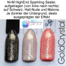 N+M HighEnd SparklingSealer ++GoldCrystal++ 15ml-Pinselflasche, ohne Schwitzschicht, dünnviskos, flexibel, nicht vergilbend