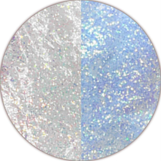 1 Döschen microfeiner COLORCHANGING-GLITTER ++#02 WEISS - BLAU++ Funkelnder feinkörniger Glitter, der die Farbe unter Kunst- und Sonnenlicht ändert!