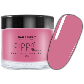 ++DIPPING-SYSTEM++  NailPerfect Dippn Powder 25g COLOR-/GLITTER Dipp-In-Farbe: #021 CHEW CHEW