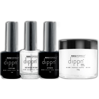 ++DIPPING-SYSTEM++  NailPerfect DIPPIN STARTERSET ++#002 CLEAR++ 4-teilig