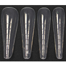 Neue Form: 12 DUAL-TIPS POPITS Modell 112 mit Längenhilfen: Für Acrylgel, Acryl und UV-Gel. Wiederverwendbar. 1x12 Größen