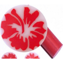 1 Stange FIMO-EINLEGER / FIMO-SHAPES HIBISCUS-Blüten, ROT...