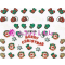 Selbstklebende Sticker mit Flitter #FL-31 ~ funklend und farbenfroh ~ WEIHNACHTEN, MERRY CHRISTMAS,  FÄUSTLINGE, SOCKEN, STERNE