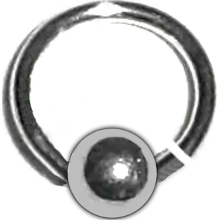 Rhodium-Silber beschichtet / KUGEL: 2,5mm / RING: 6mm