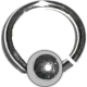 Rhodium-Silber beschichtet / KUGEL: 2,5mm / RING: 6mm